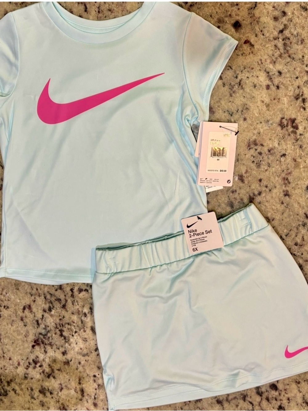 Nike girls skort set size 6 nwt
